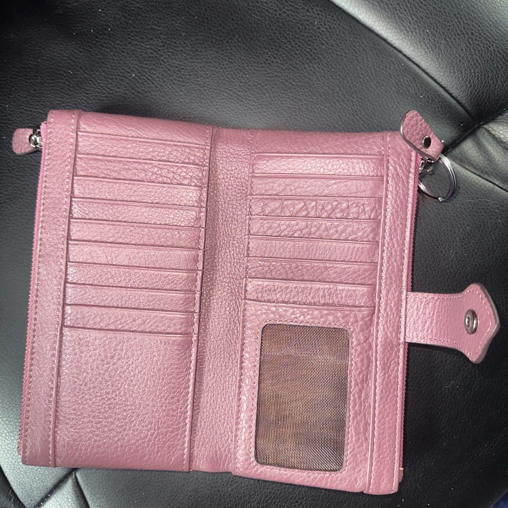 Mauve soft Leather Wallet